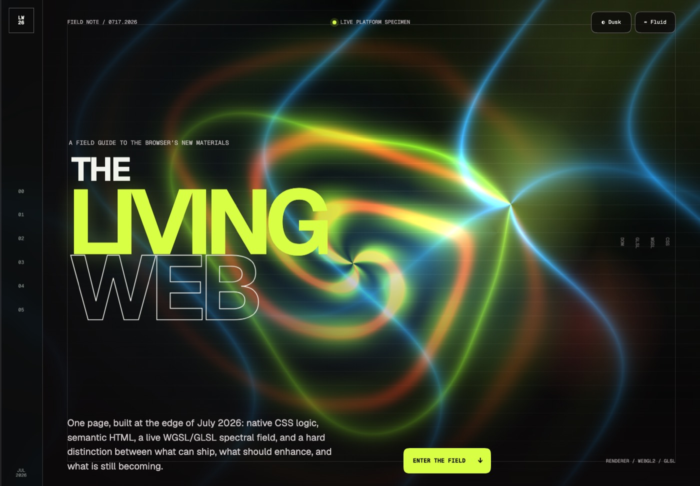 The Living Web 桌面首屏